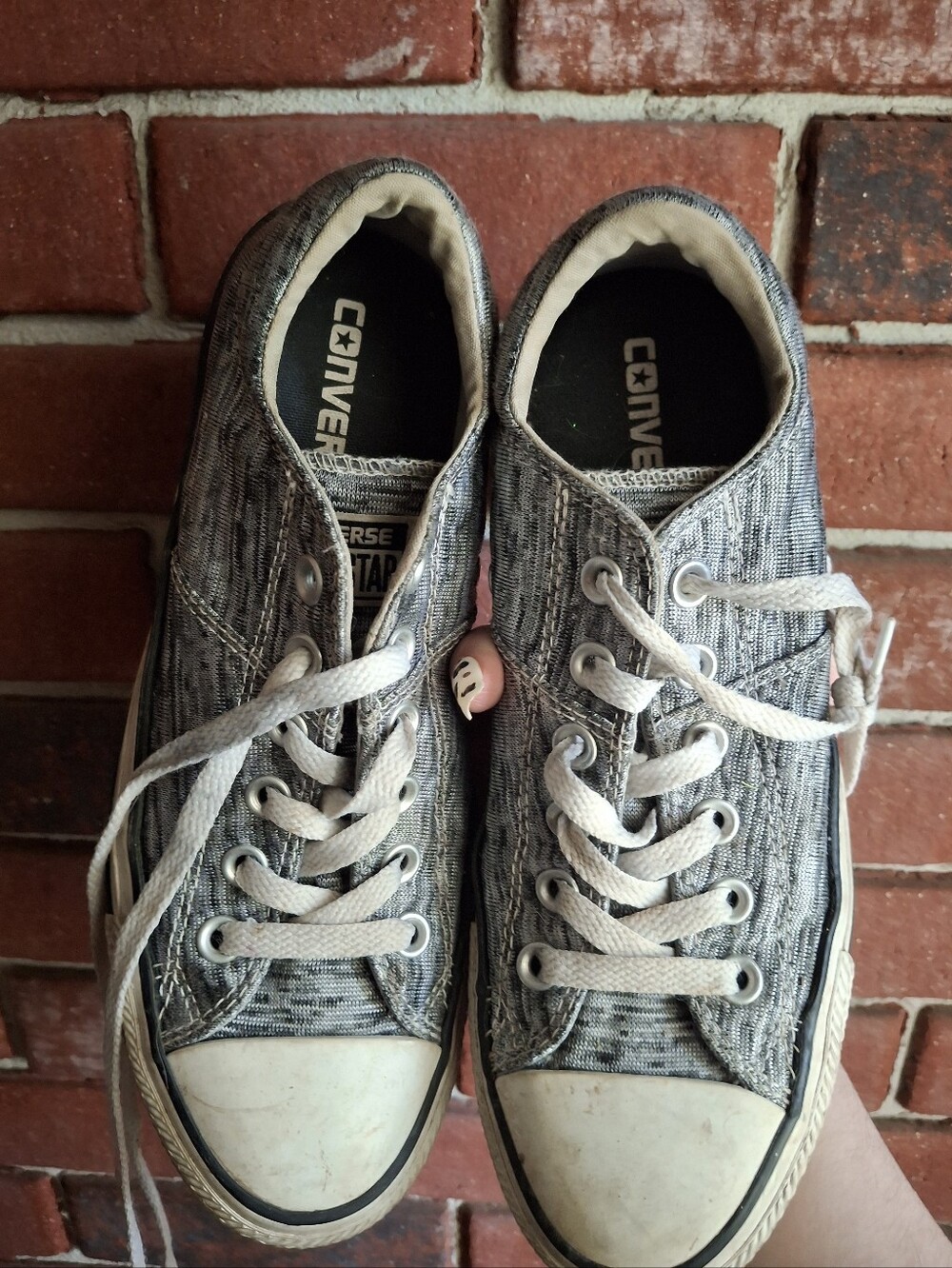 Converse Gray Low-Top Canvas Sneakers
